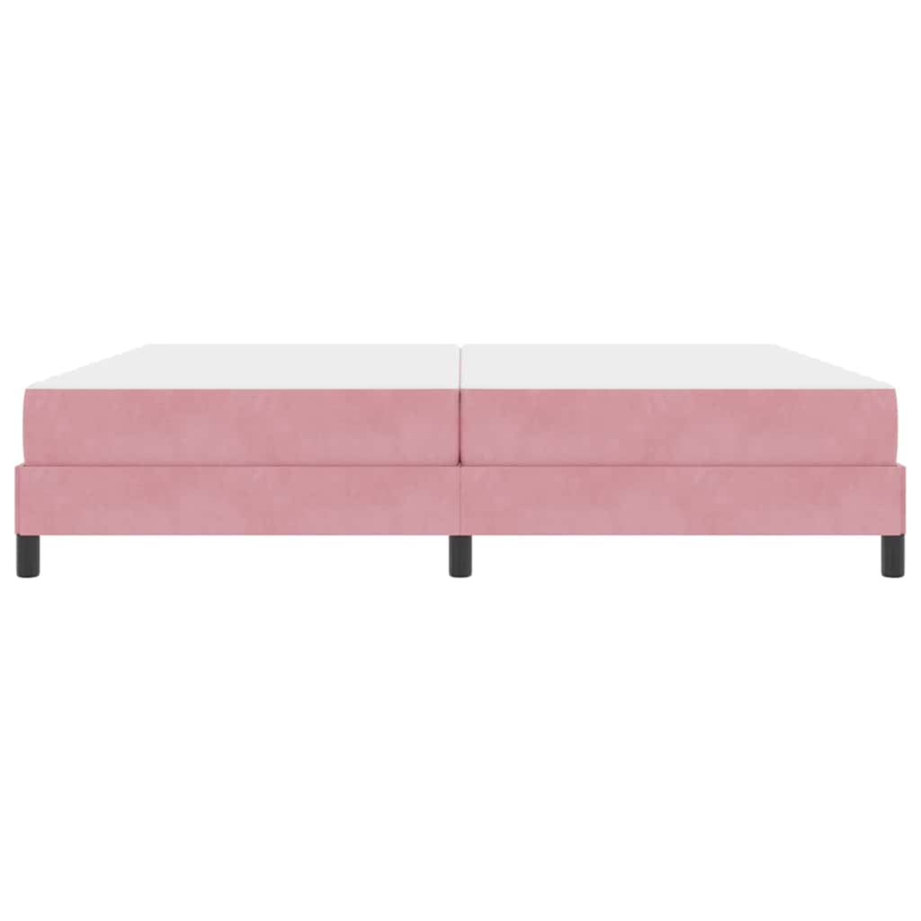Boxspringbed met matras Roze 200 x 200 cm Stof is nu te koop bij PeponiXL, paradijselijk wonen!