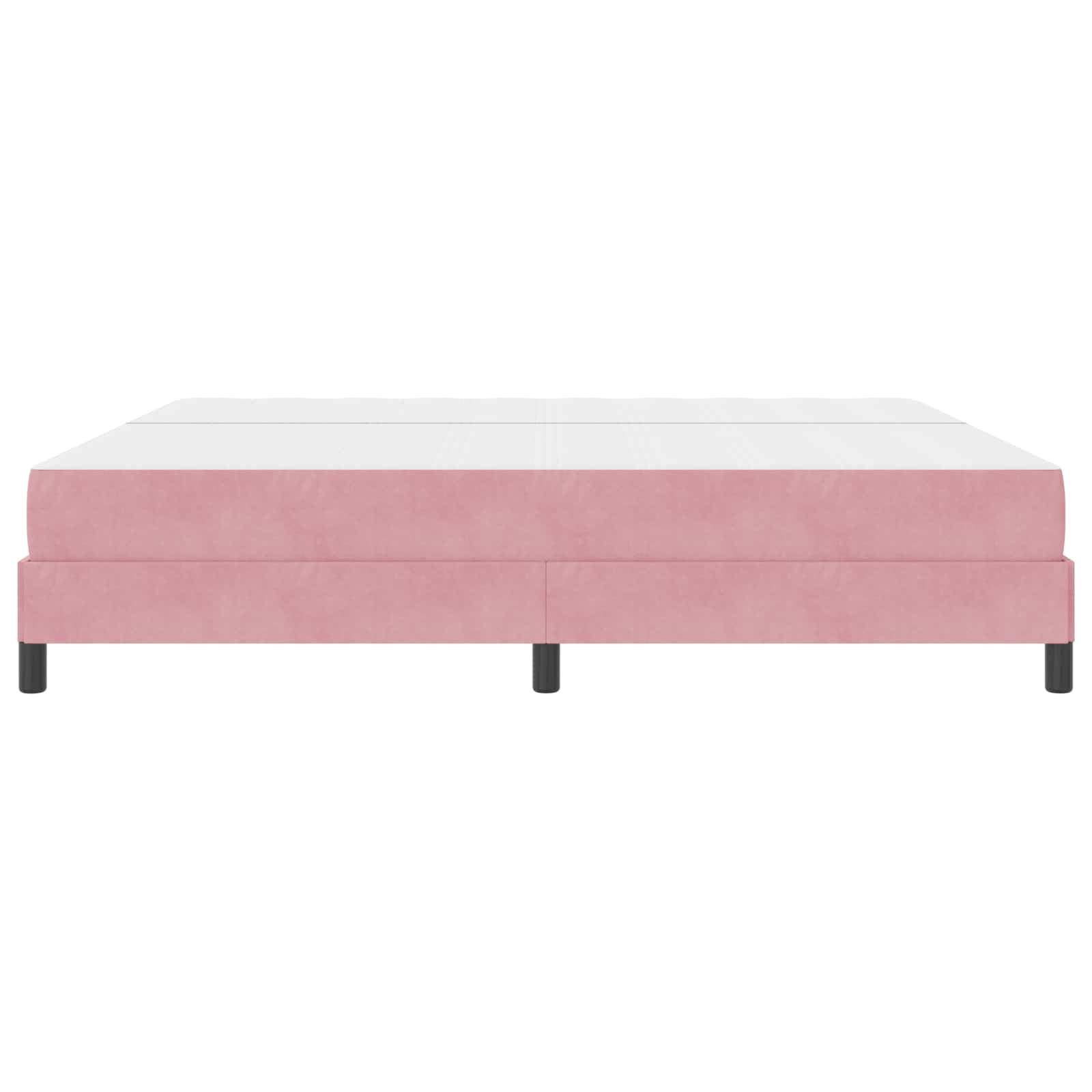 Boxspringbed met matras Roze 200 x 200 cm Stof is nu te koop bij PeponiXL, paradijselijk wonen!