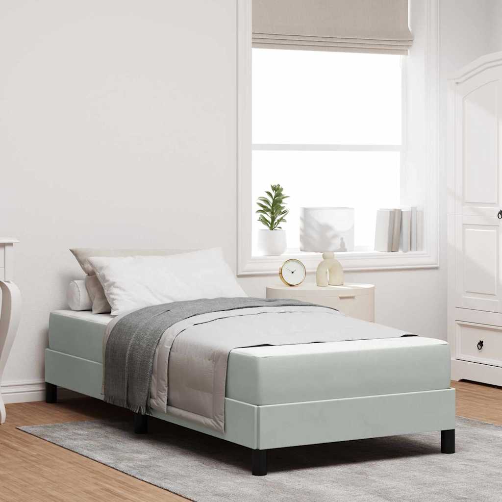 Boxspringbed met matras Lichtgrijs 80 x 210 cm Stof is nu te koop bij PeponiXL, paradijselijk wonen!