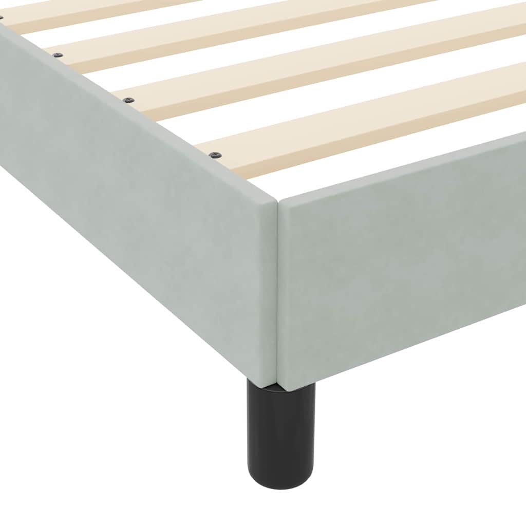 Boxspringbed met matras Lichtgrijs 90 x 210 cm Stof is nu te koop bij PeponiXL, paradijselijk wonen!
