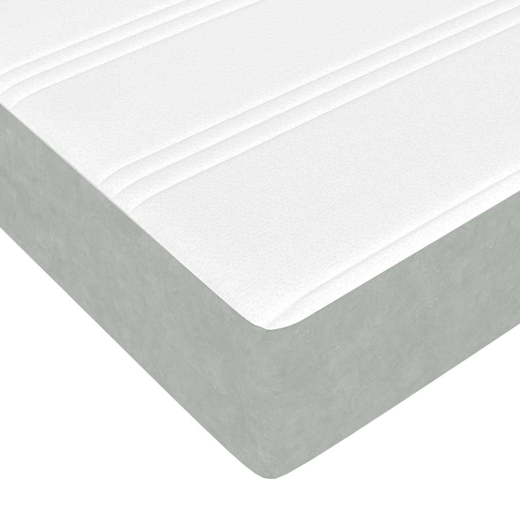 Boxspringbed met matras Lichtgrijs 90 x 210 cm Stof is nu te koop bij PeponiXL, paradijselijk wonen!