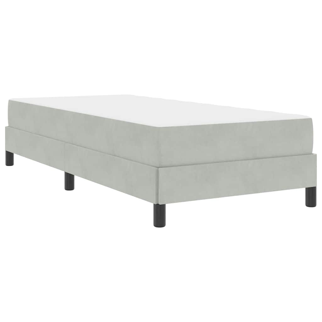 Boxspringbed met matras Lichtgrijs 90 x 210 cm Stof is nu te koop bij PeponiXL, paradijselijk wonen!