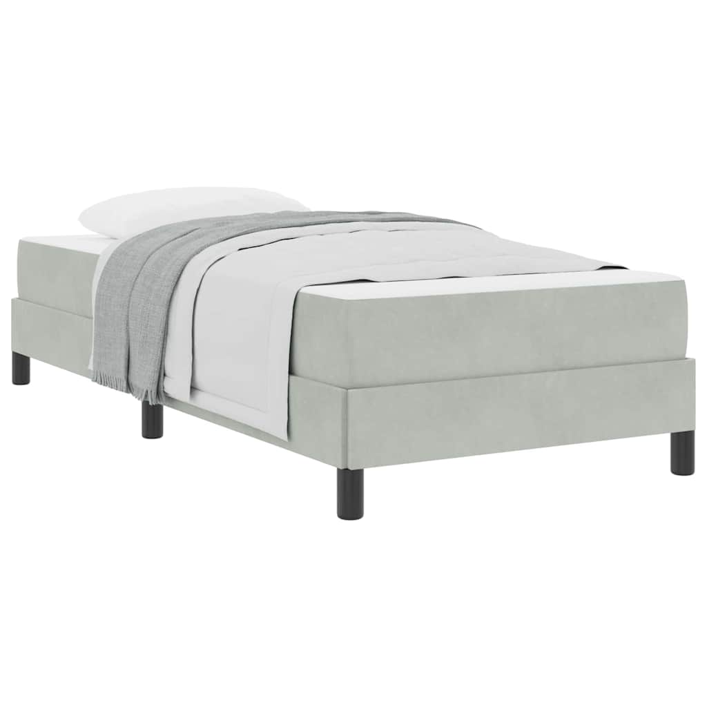 Boxspringbed met matras Lichtgrijs 90 x 210 cm Stof is nu te koop bij PeponiXL, paradijselijk wonen!
