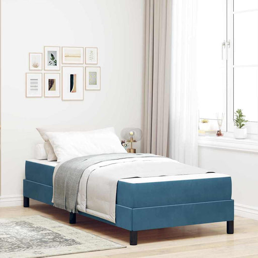 Boxspringbed met matras Donkerblauw 90 x 210 cm Stof is nu te koop bij PeponiXL, paradijselijk wonen!