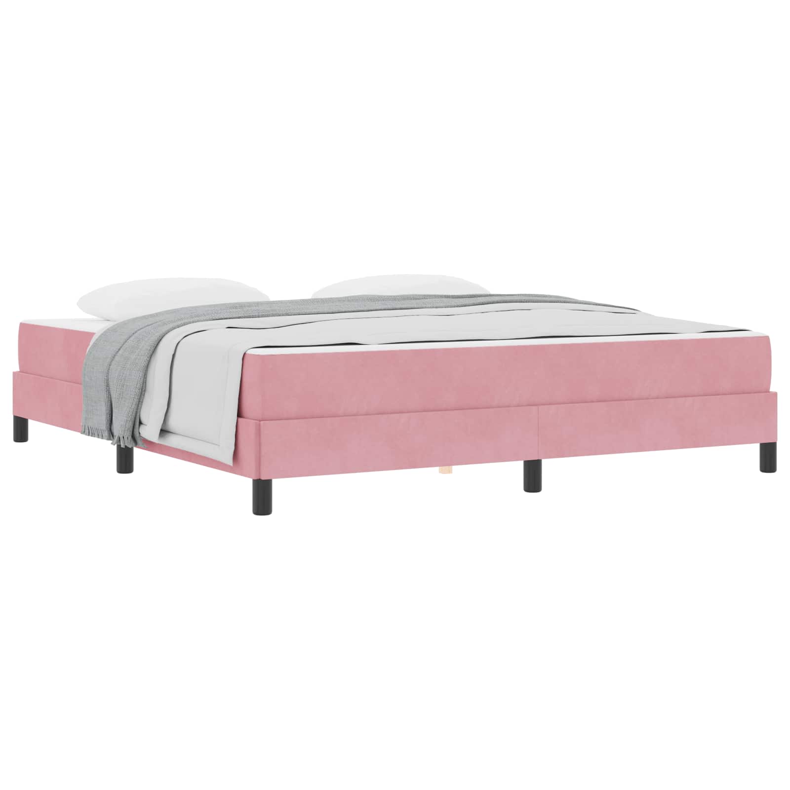 Boxspringbed met matras Roze 180 x 210 cm Stof is nu te koop bij PeponiXL, paradijselijk wonen!