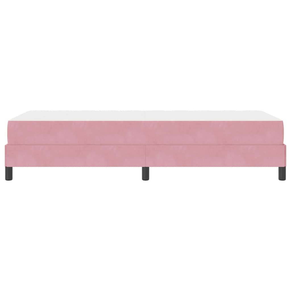 Boxspringbed met matras Roze 100 x 220 cm Stof is nu te koop bij PeponiXL, paradijselijk wonen!