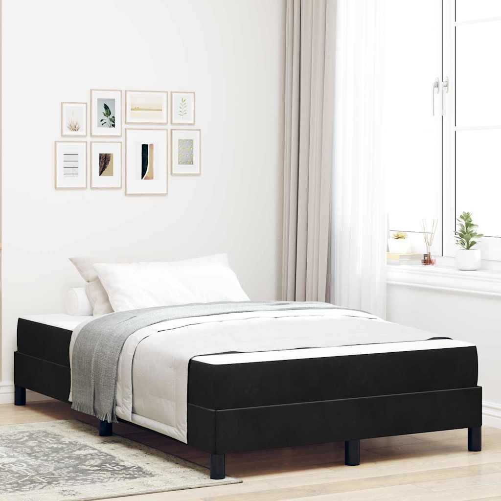 Boxspringbed met matras Zwart 120 x 220 cm Stof is nu te koop bij PeponiXL, paradijselijk wonen!