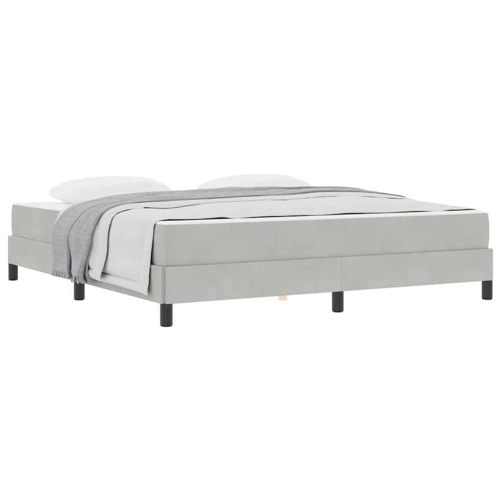 Boxspringbed met matras Lichtgrijs 180 x 220 cm Stof is nu te koop bij PeponiXL, paradijselijk wonen!
