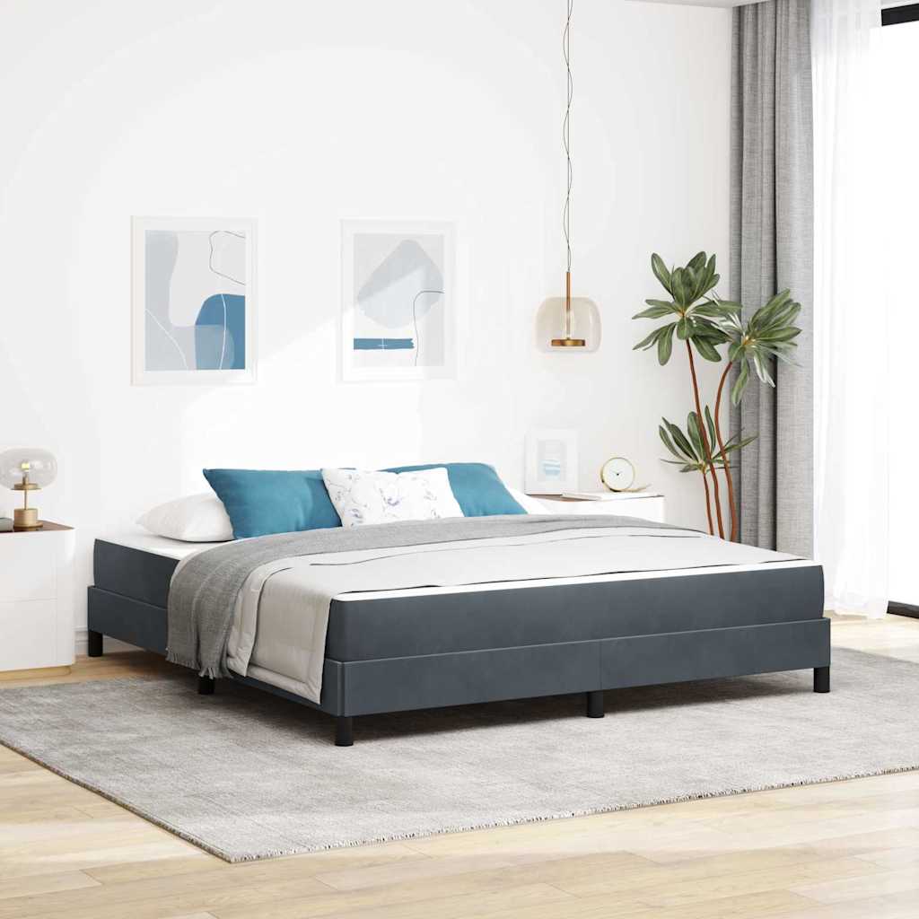 Boxspringbed met matras Donkergrijs 180 x 220 cm Stof is nu te koop bij PeponiXL, paradijselijk wonen!