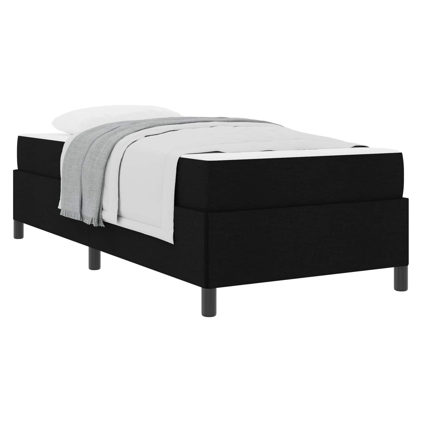 Boxspringbed Zwart 80 x 200 cm Stof is nu te koop bij PeponiXL, paradijselijk wonen!