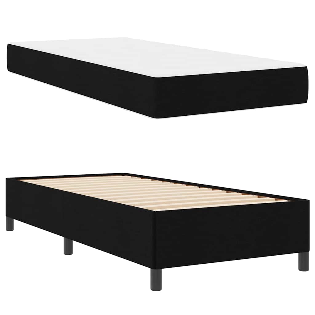 Boxspringbed Zwart 80 x 200 cm Stof is nu te koop bij PeponiXL, paradijselijk wonen!