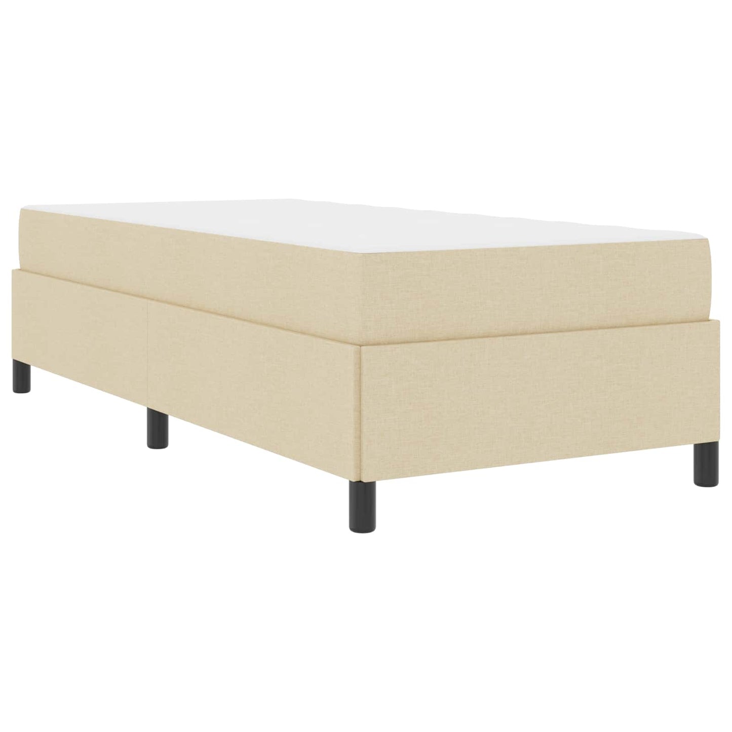 Boxspringbed Crème 80 x 200 cm Stof is nu te koop bij PeponiXL, paradijselijk wonen!