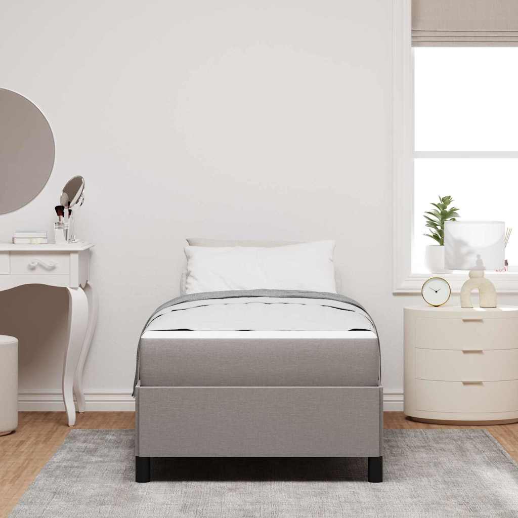 Boxspringbed met matras Taupe 90 x 190 cm Stof is nu te koop bij PeponiXL, paradijselijk wonen!