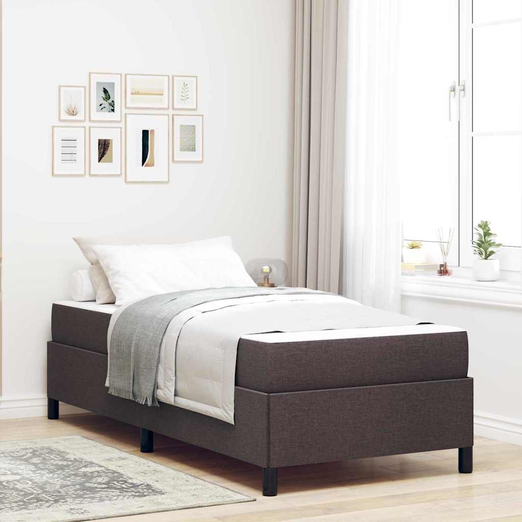 Boxspringbed Donkerbruin 90 x 200 cm Stof is nu te koop bij PeponiXL, paradijselijk wonen!
