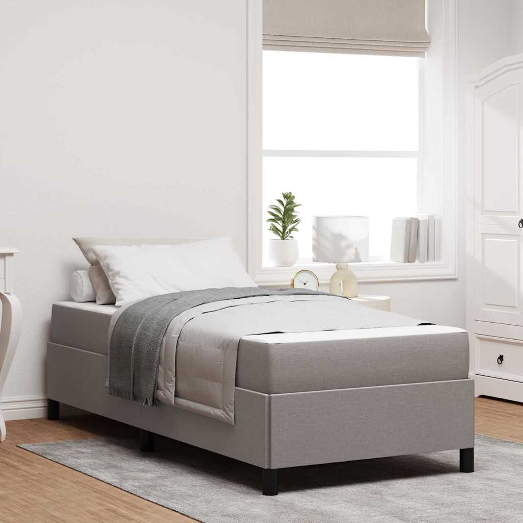 Boxspringbed Taupe 90 x 200 cm Stof is nu te koop bij PeponiXL, paradijselijk wonen!