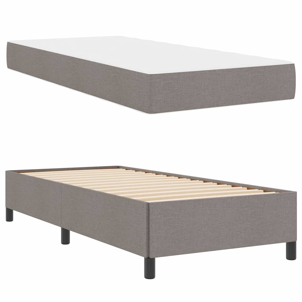 Boxspringbed Taupe 90 x 200 cm Stof is nu te koop bij PeponiXL, paradijselijk wonen!