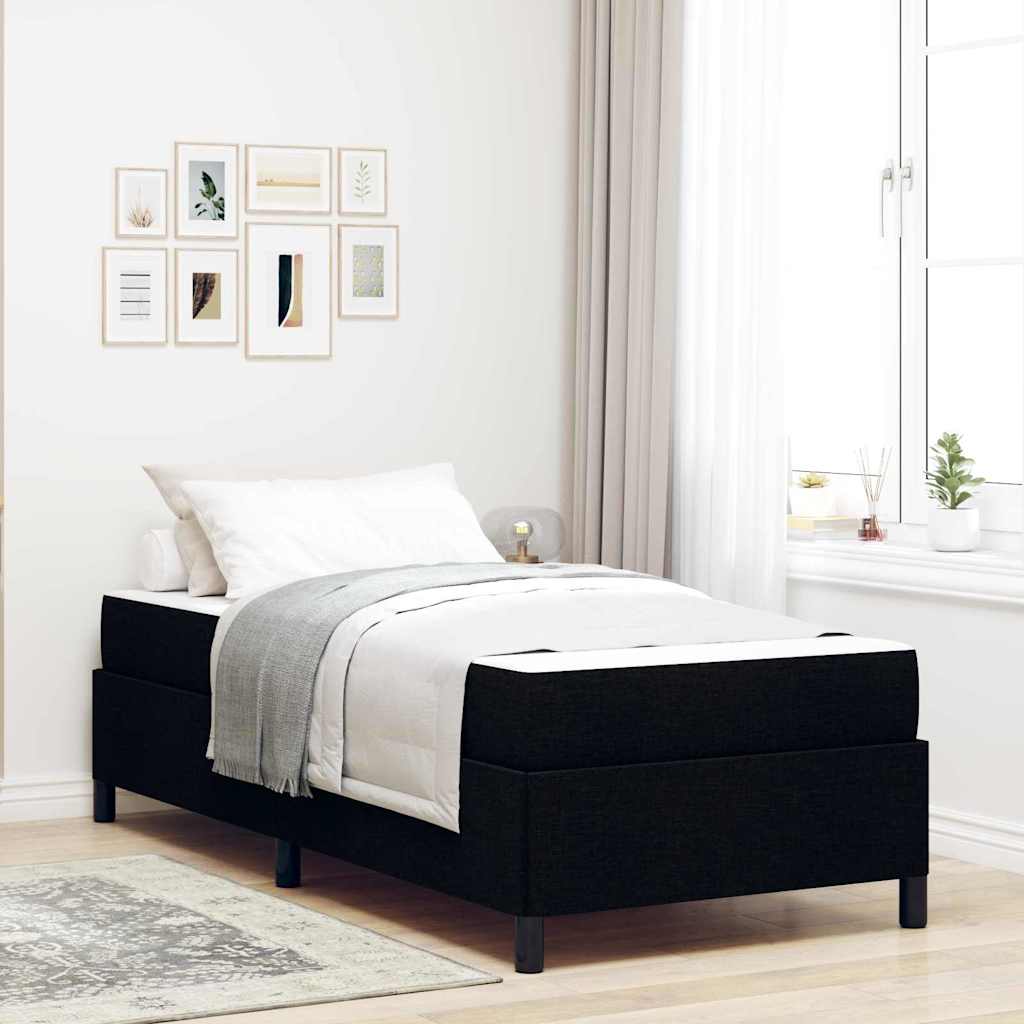 Boxspringbed Zwart 100 x 200 cm Stof is nu te koop bij PeponiXL, paradijselijk wonen!