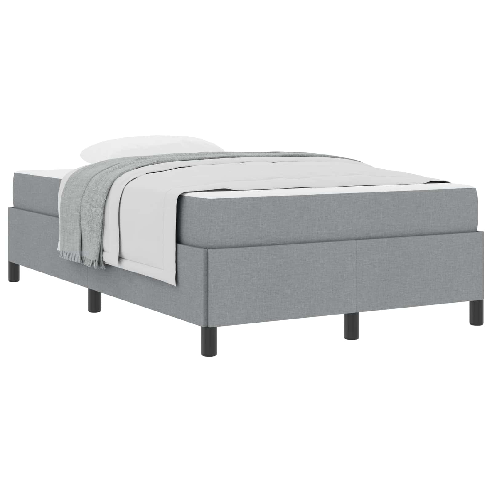 Boxspringbed Lichtgrijs 120 x 190 cm Stof is nu te koop bij PeponiXL, paradijselijk wonen!