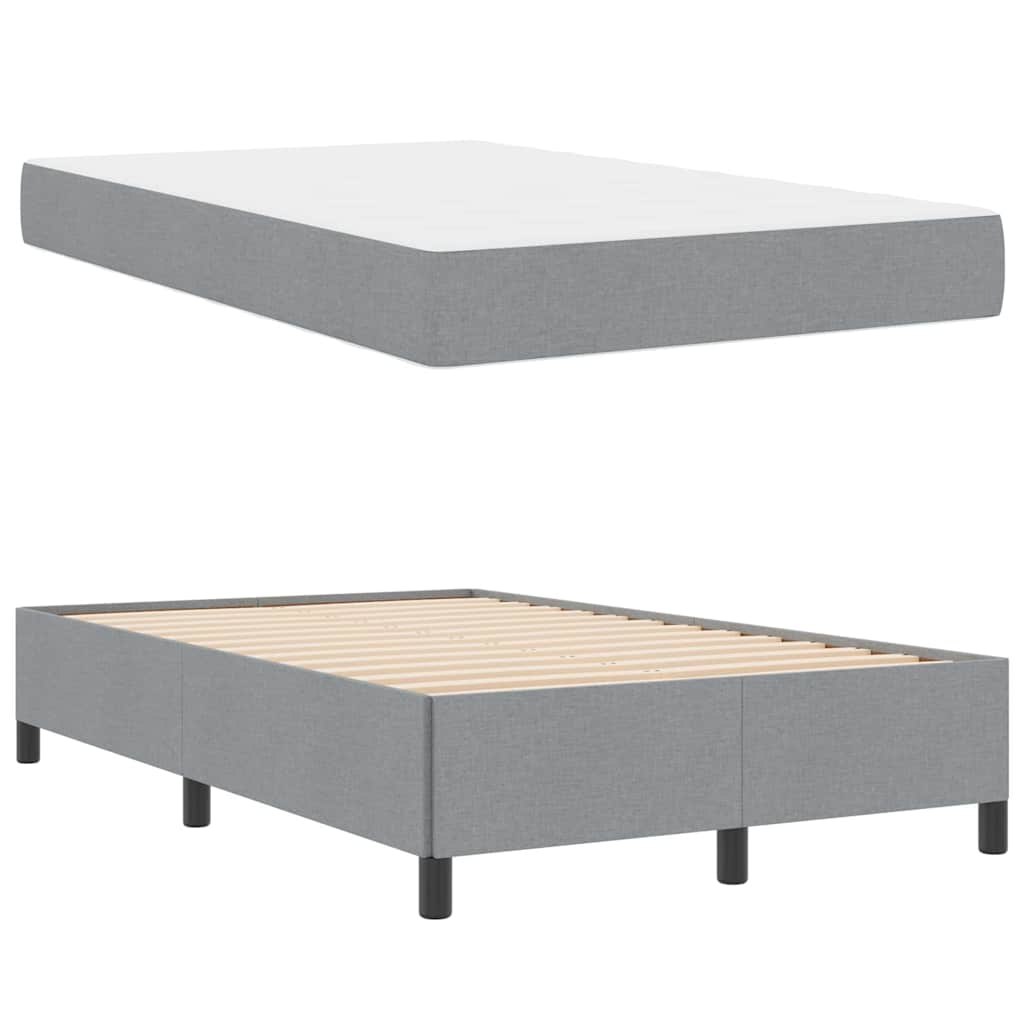 Boxspringbed Lichtgrijs 120 x 190 cm Stof is nu te koop bij PeponiXL, paradijselijk wonen!