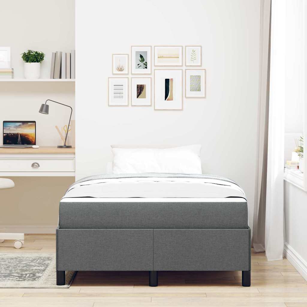 Boxspringbed Donkergrijs 120 x 190 cm Stof is nu te koop bij PeponiXL, paradijselijk wonen!
