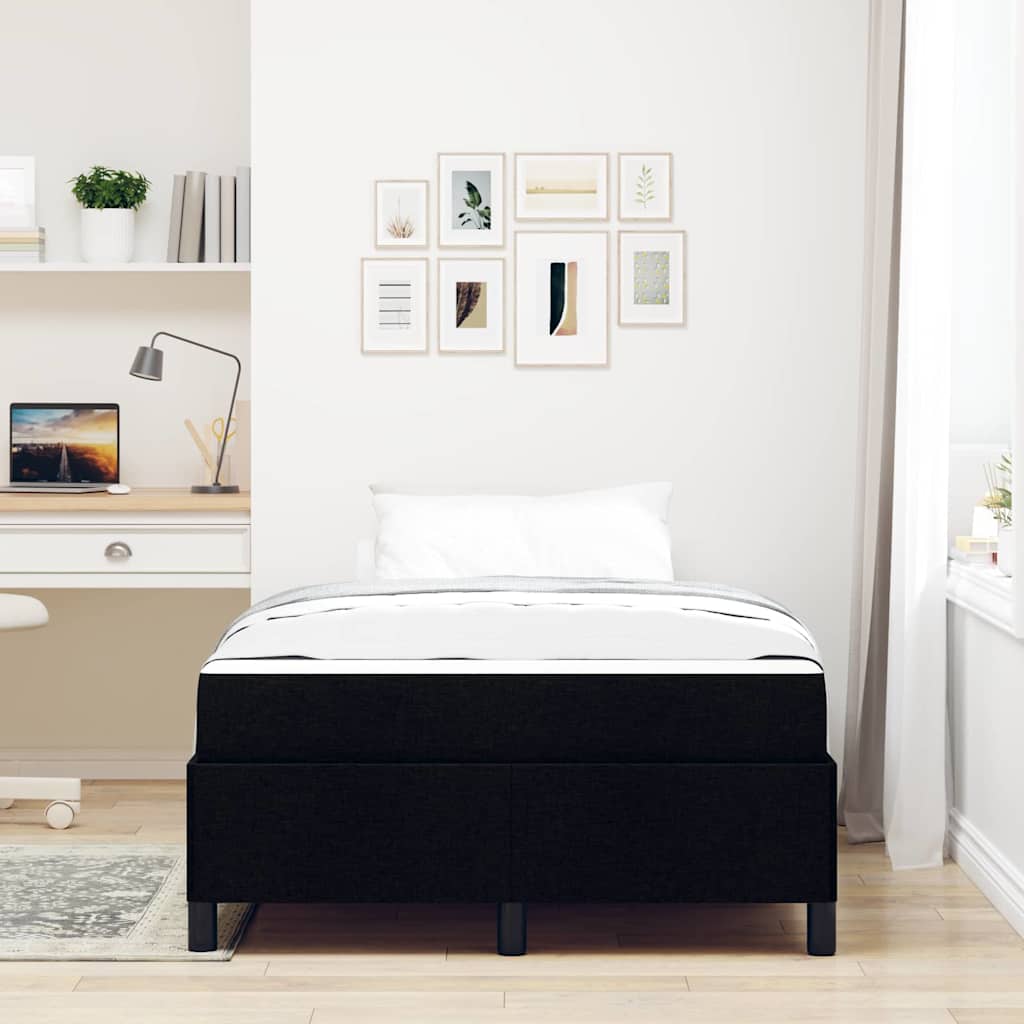 Boxspringbed Zwart 120 x 190 cm Stof is nu te koop bij PeponiXL, paradijselijk wonen!