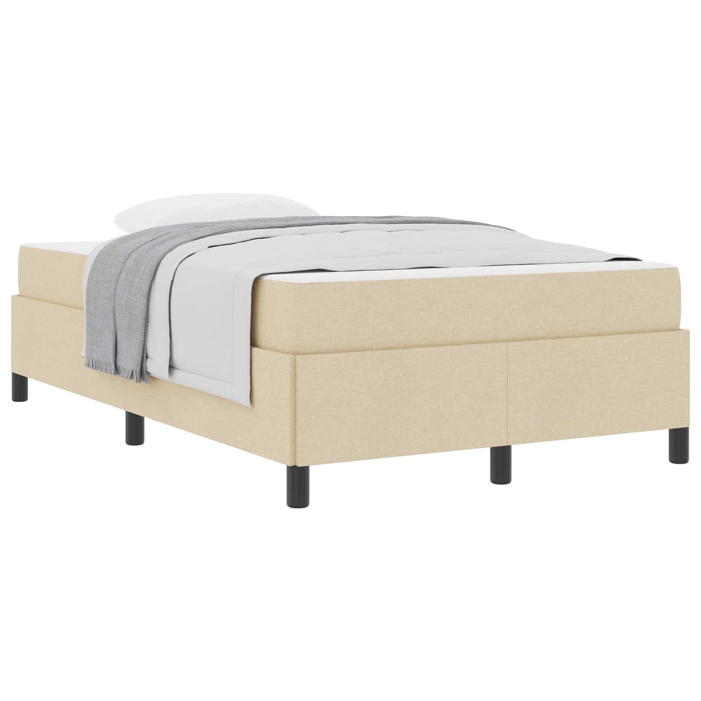 Boxspringbed Crème 120 x 190 cm Stof is nu te koop bij PeponiXL, paradijselijk wonen!