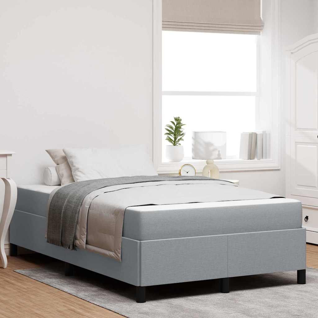 Boxspringbed Lichtgrijs 120 x 200 cm Stof is nu te koop bij PeponiXL, paradijselijk wonen!