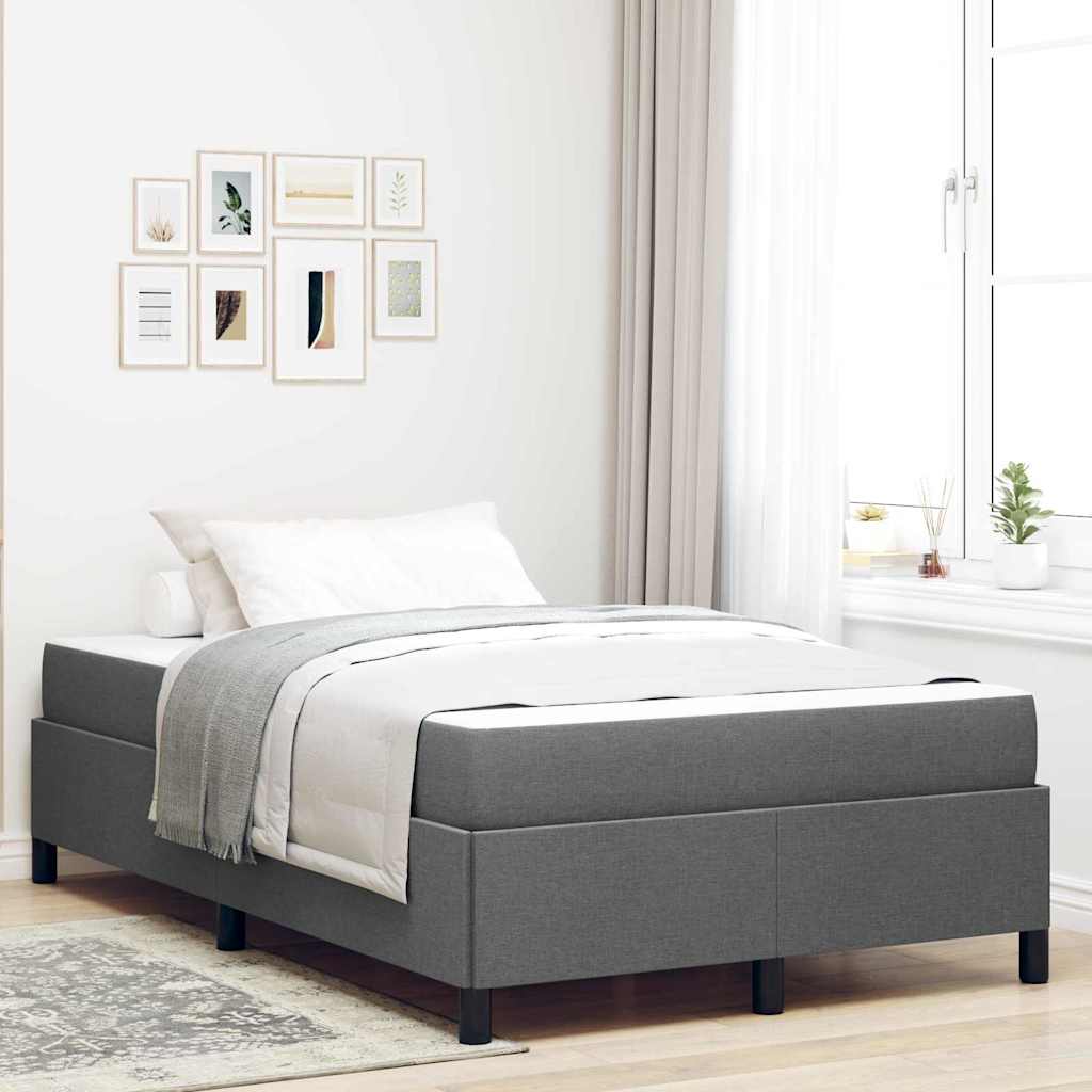 Boxspringbed Donkergrijs 120 x 200 cm Stof is nu te koop bij PeponiXL, paradijselijk wonen!