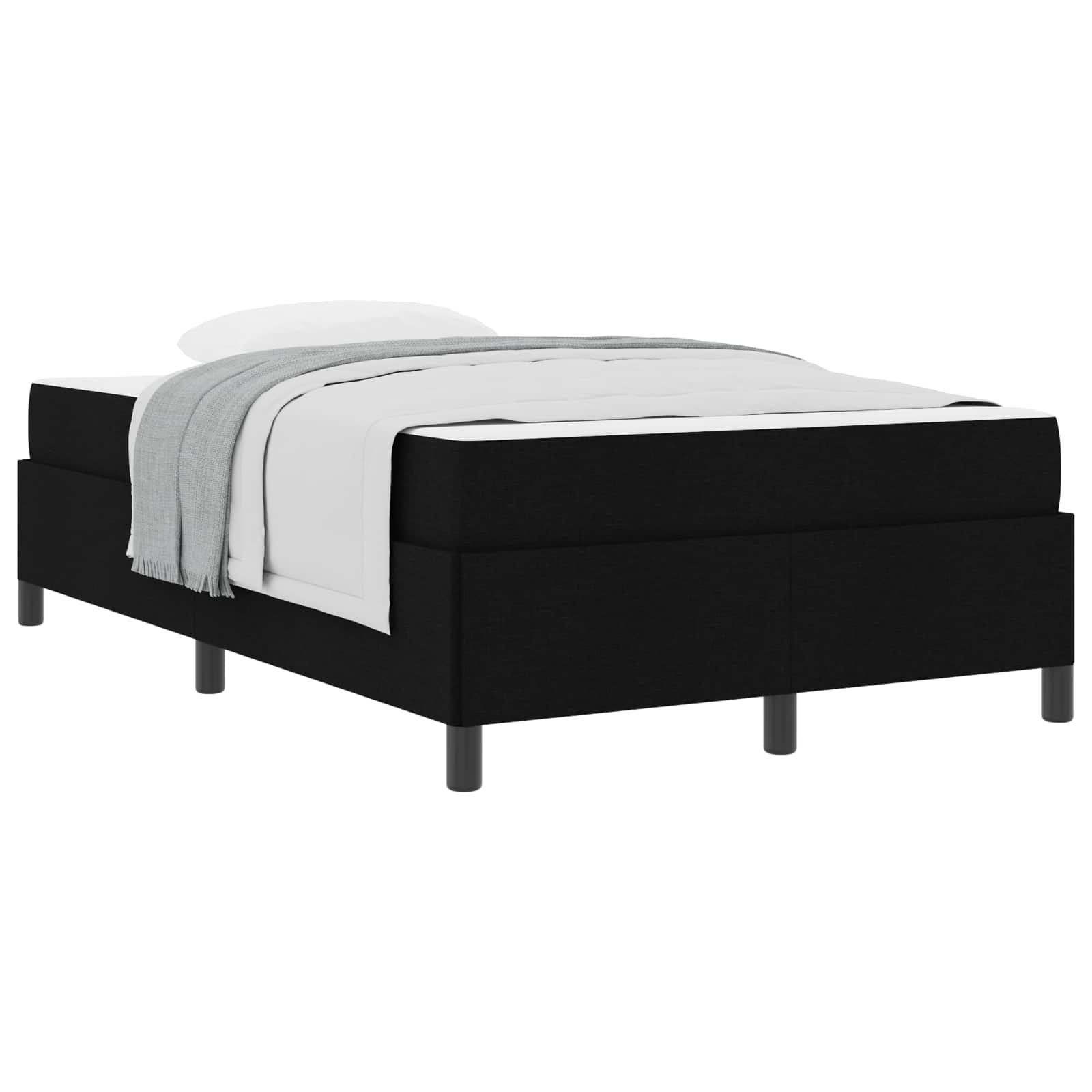 Boxspringbed Zwart 120 x 200 cm Stof is nu te koop bij PeponiXL, paradijselijk wonen!