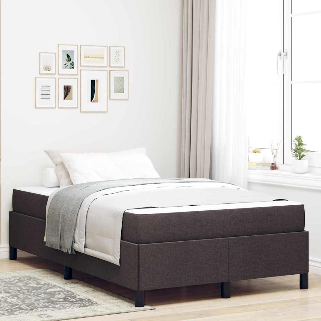 Boxspringbed Donkerbruin 120 x 200 cm Stof is nu te koop bij PeponiXL, paradijselijk wonen!