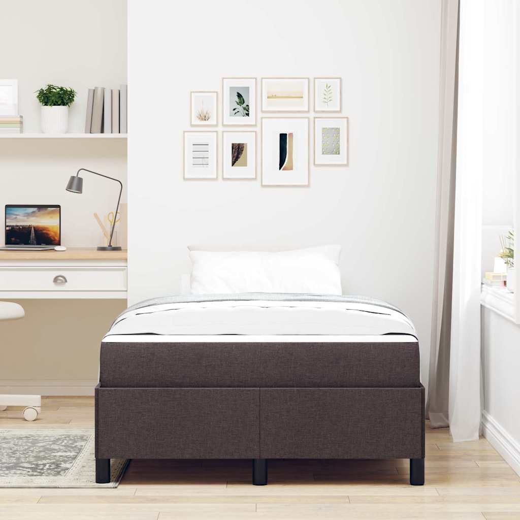 Boxspringbed Donkerbruin 120 x 200 cm Stof is nu te koop bij PeponiXL, paradijselijk wonen!