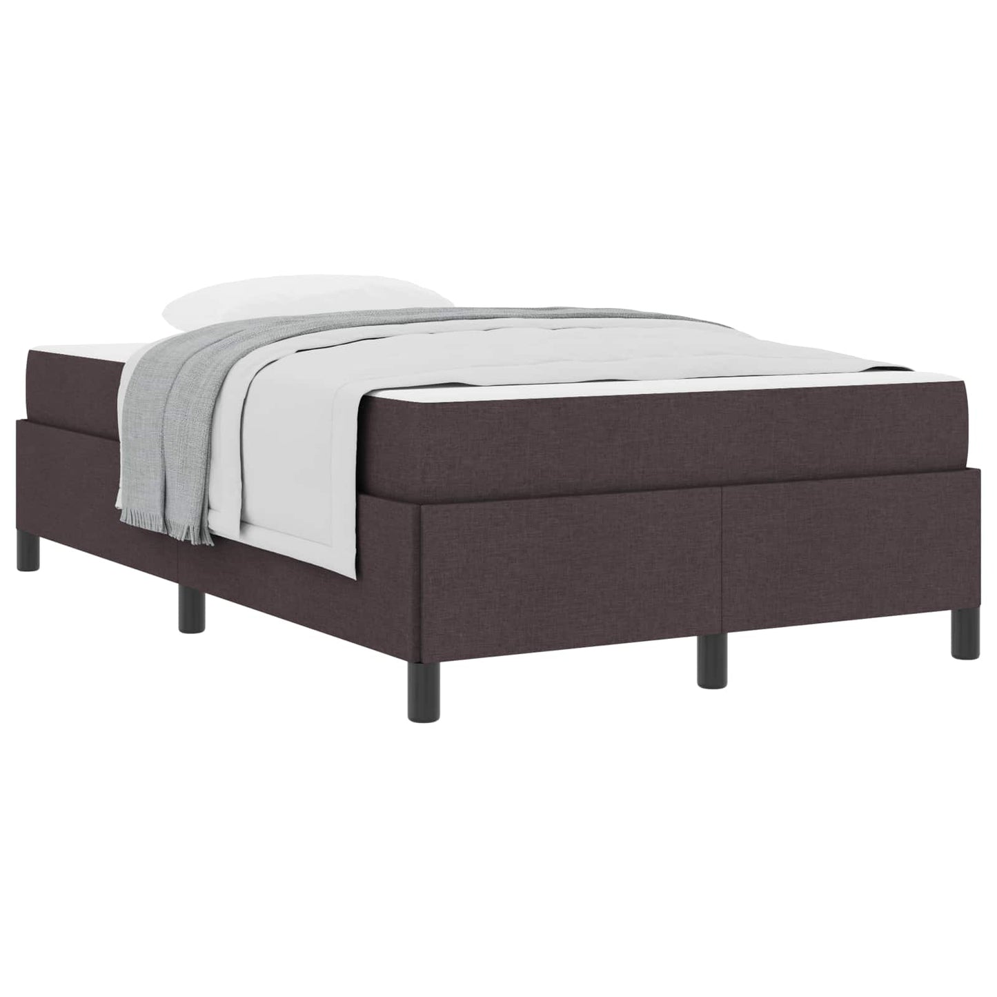 Boxspringbed Donkerbruin 120 x 200 cm Stof is nu te koop bij PeponiXL, paradijselijk wonen!