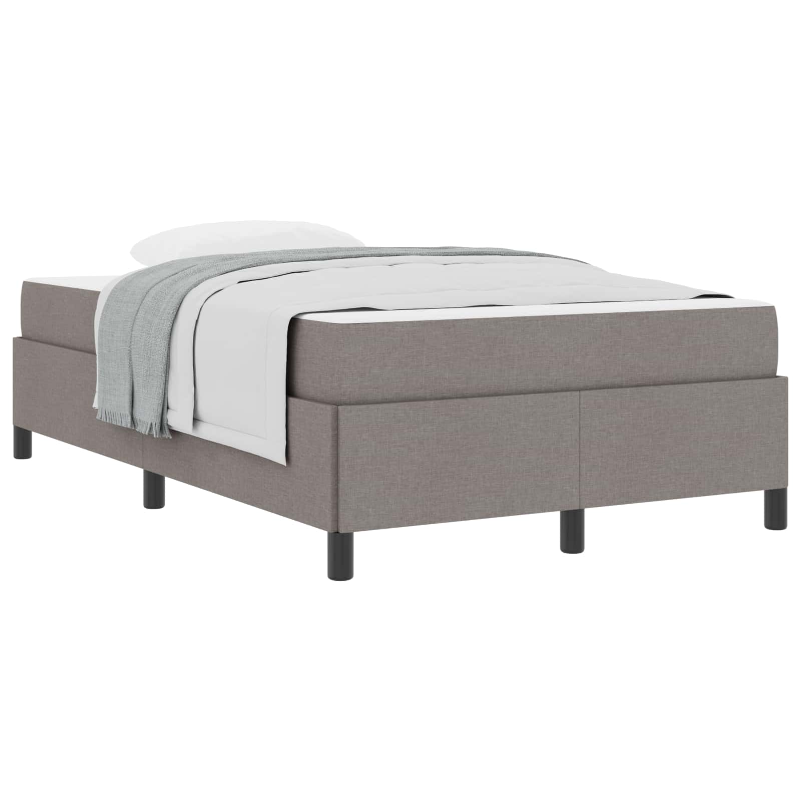 Boxspringbed Taupe 120 x 200 cm Stof is nu te koop bij PeponiXL, paradijselijk wonen!