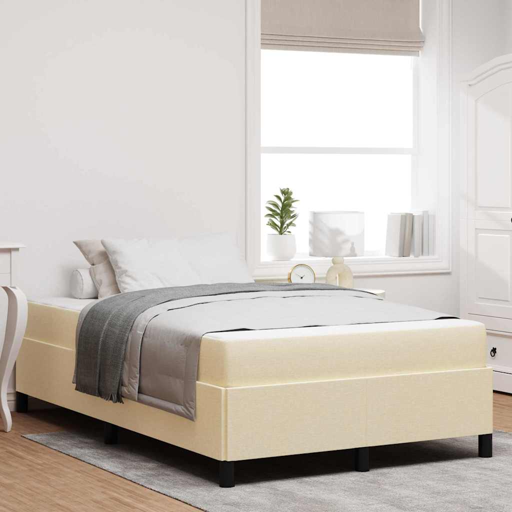 Boxspringbed Crème 120 x 200 cm Stof is nu te koop bij PeponiXL, paradijselijk wonen!