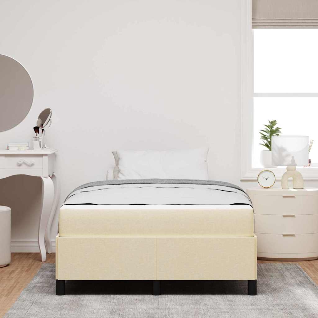 Boxspringbed Crème 120 x 200 cm Stof is nu te koop bij PeponiXL, paradijselijk wonen!