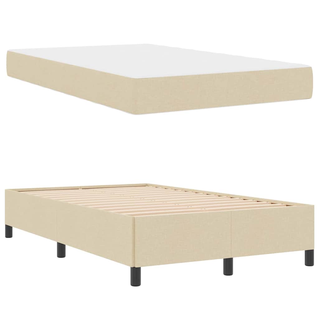 Boxspringbed Crème 120 x 200 cm Stof is nu te koop bij PeponiXL, paradijselijk wonen!
