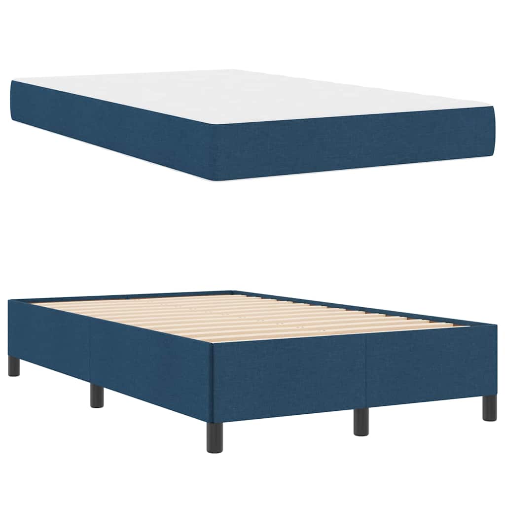 Boxspringbed Blauw 120 x 200 cm Stof is nu te koop bij PeponiXL, paradijselijk wonen!