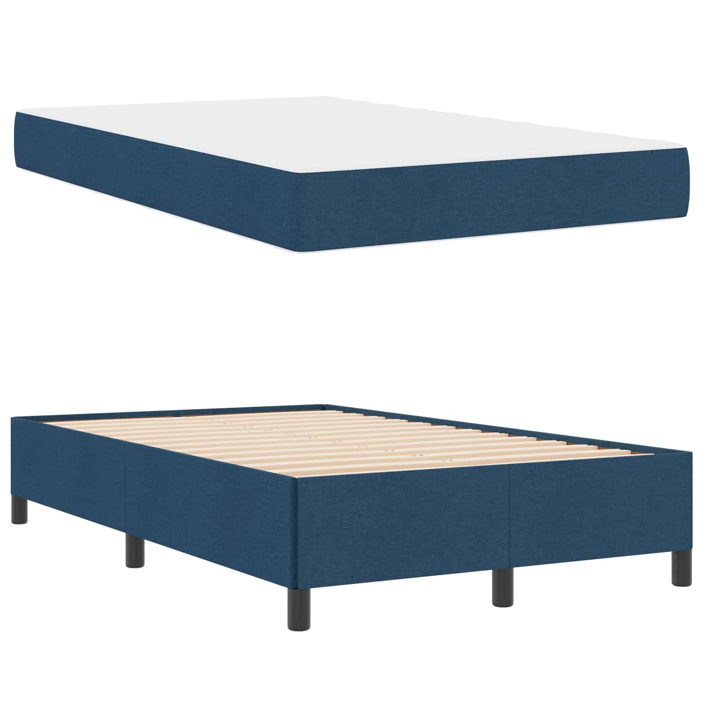 Boxspringbed Blauw 120 x 200 cm Stof is nu te koop bij PeponiXL, paradijselijk wonen!