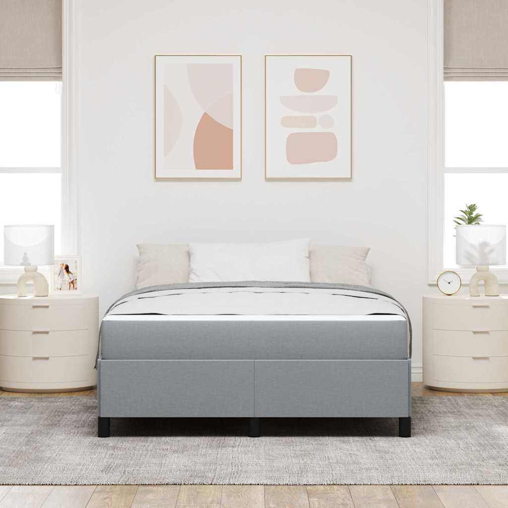 Boxspringbed met matras Lichtgrijs 140 x 190 cm Stof is nu te koop bij PeponiXL, paradijselijk wonen!