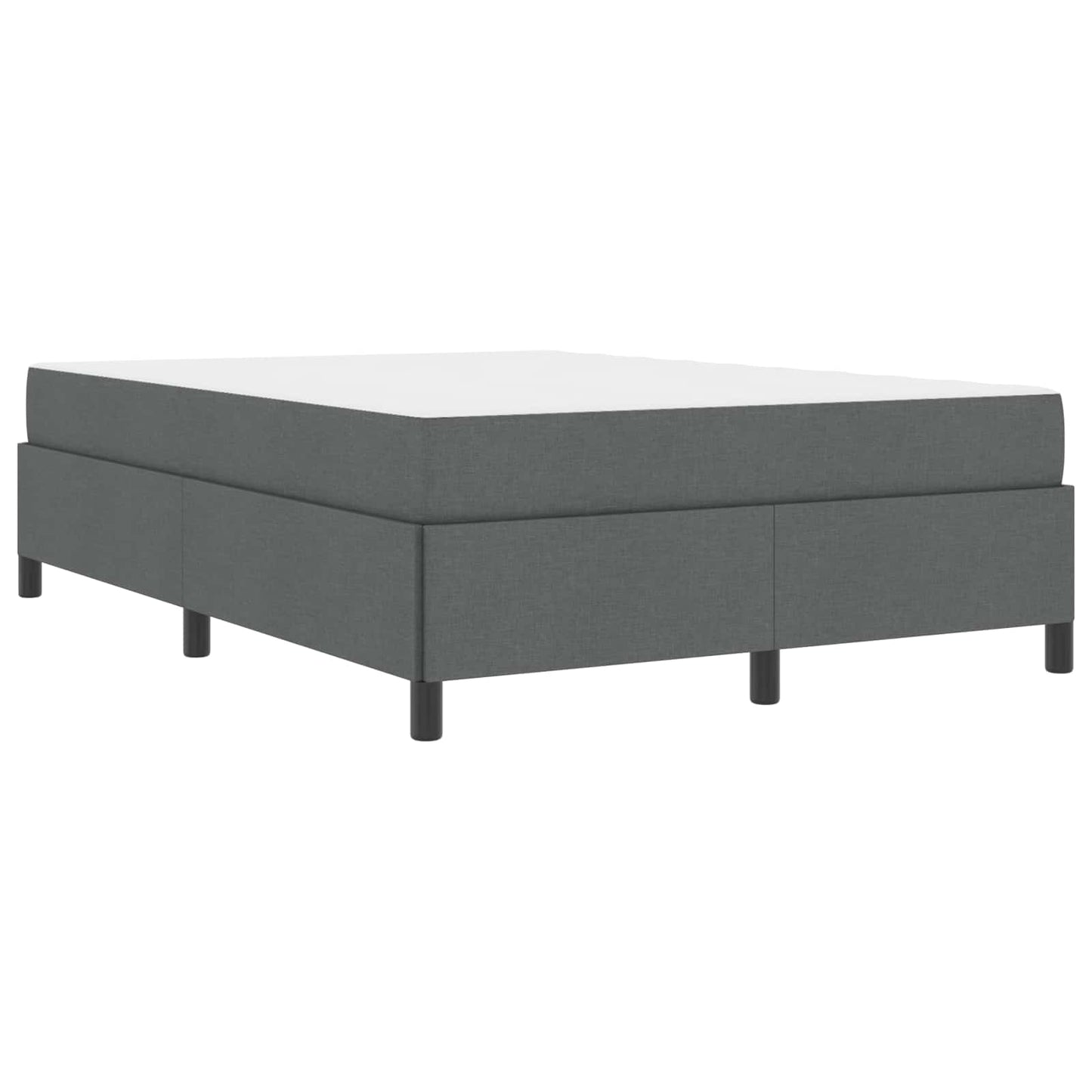 Boxspringbed met matras Donkergrijs 140 x 190 cm Stof is nu te koop bij PeponiXL, paradijselijk wonen!
