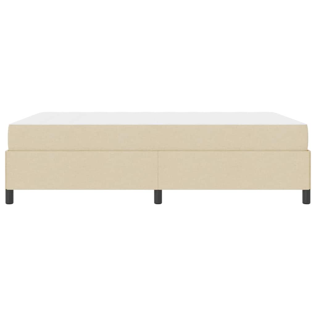 Boxspringbed met matras Crème 140 x 190 cm Stof is nu te koop bij PeponiXL, paradijselijk wonen!