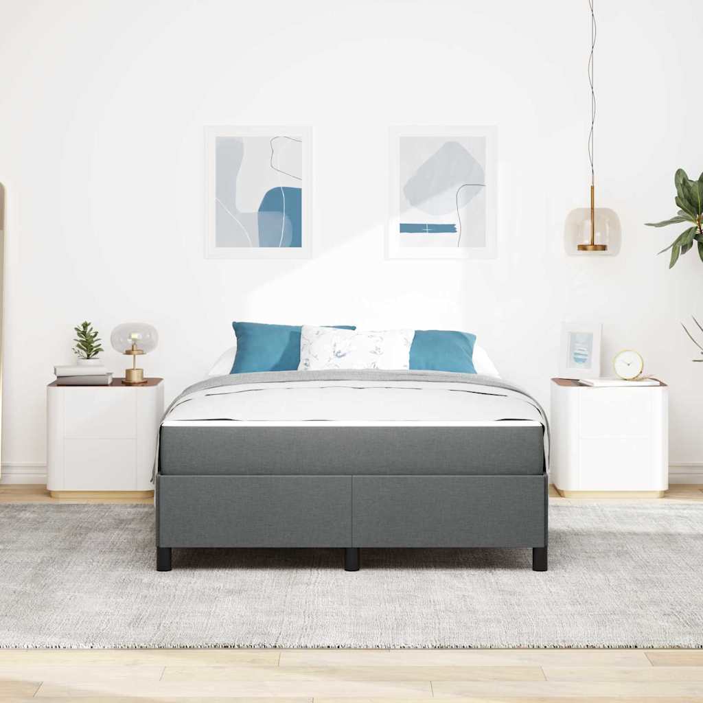 Boxspringbed Donkergrijs 140 x 200 cm Stof is nu te koop bij PeponiXL, paradijselijk wonen!