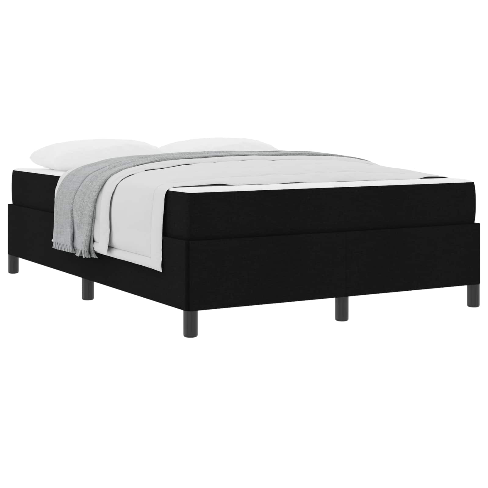 Boxspringbed Zwart 140 x 200 cm Stof is nu te koop bij PeponiXL, paradijselijk wonen!