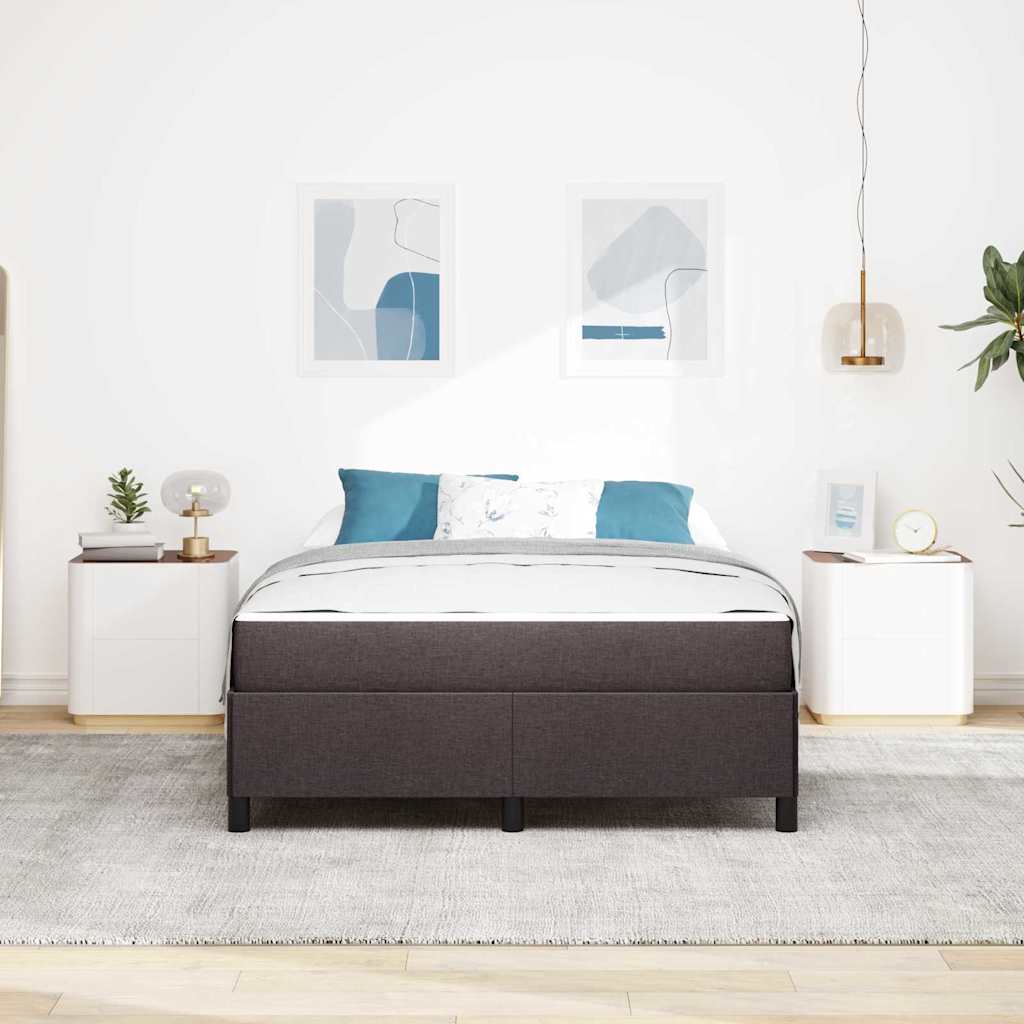 Boxspringbed Donkerbruin 140 x 200 cm Stof is nu te koop bij PeponiXL, paradijselijk wonen!