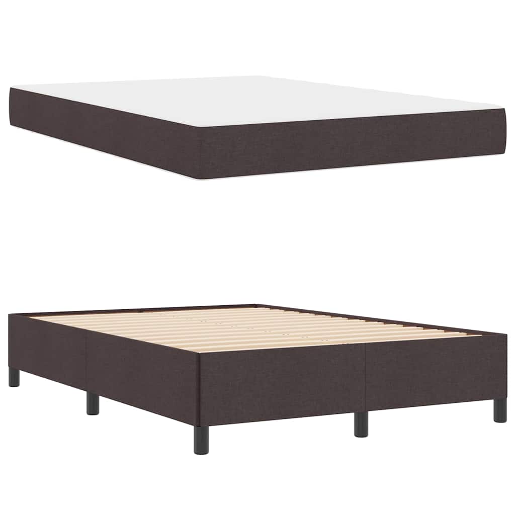 Boxspringbed Donkerbruin 140 x 200 cm Stof is nu te koop bij PeponiXL, paradijselijk wonen!