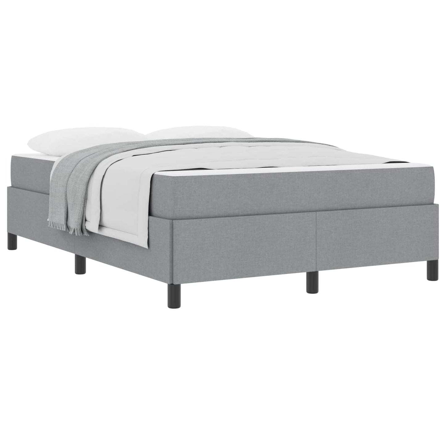 Boxspringbed Lichtgrijs 160 x 200 cm Stof is nu te koop bij PeponiXL, paradijselijk wonen!