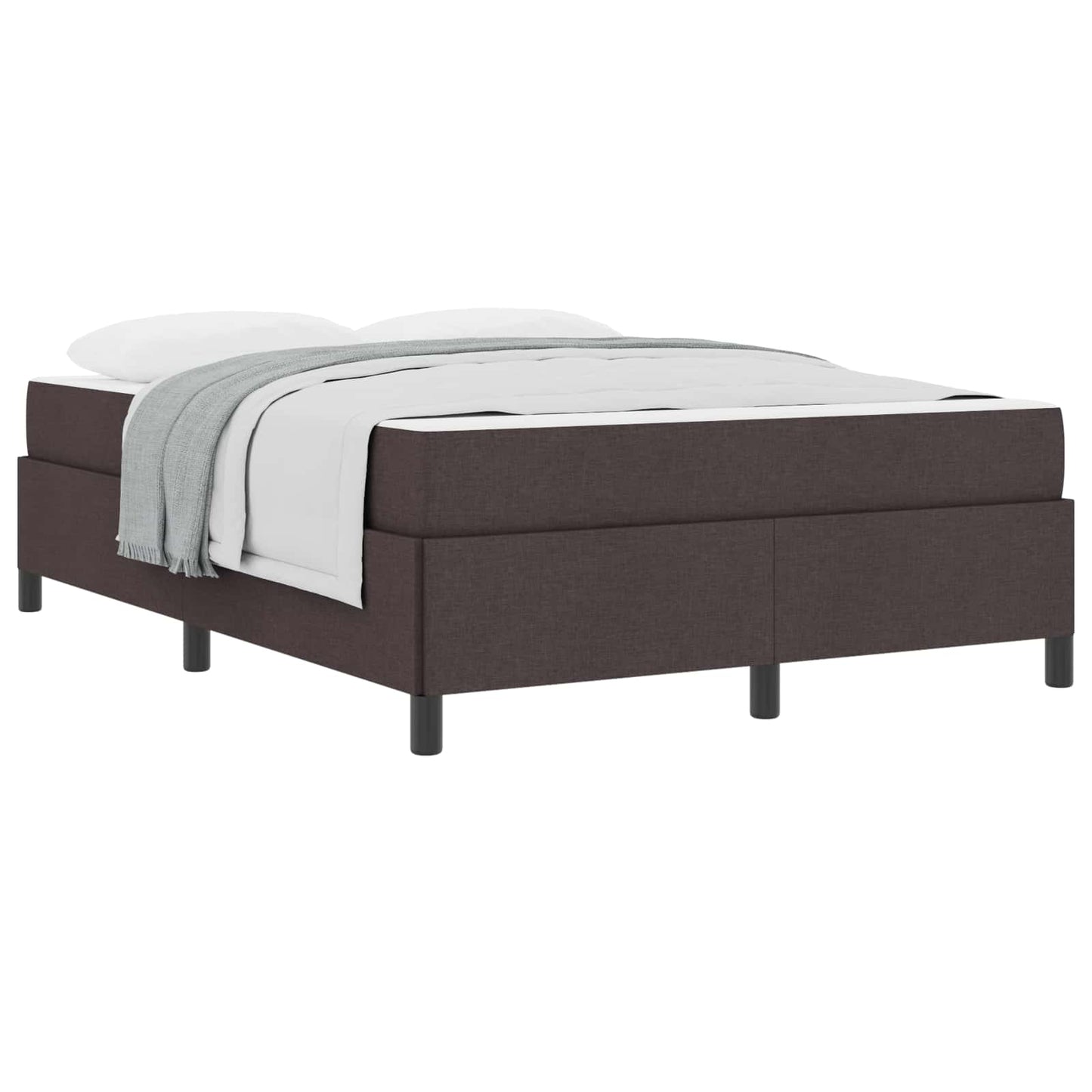 Boxspringbed Donkerbruin 160 x 200 cm Stof is nu te koop bij PeponiXL, paradijselijk wonen!