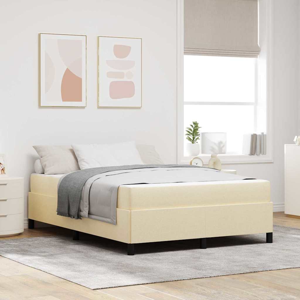 Boxspringbed Crème 160 x 200 cm Stof is nu te koop bij PeponiXL, paradijselijk wonen!