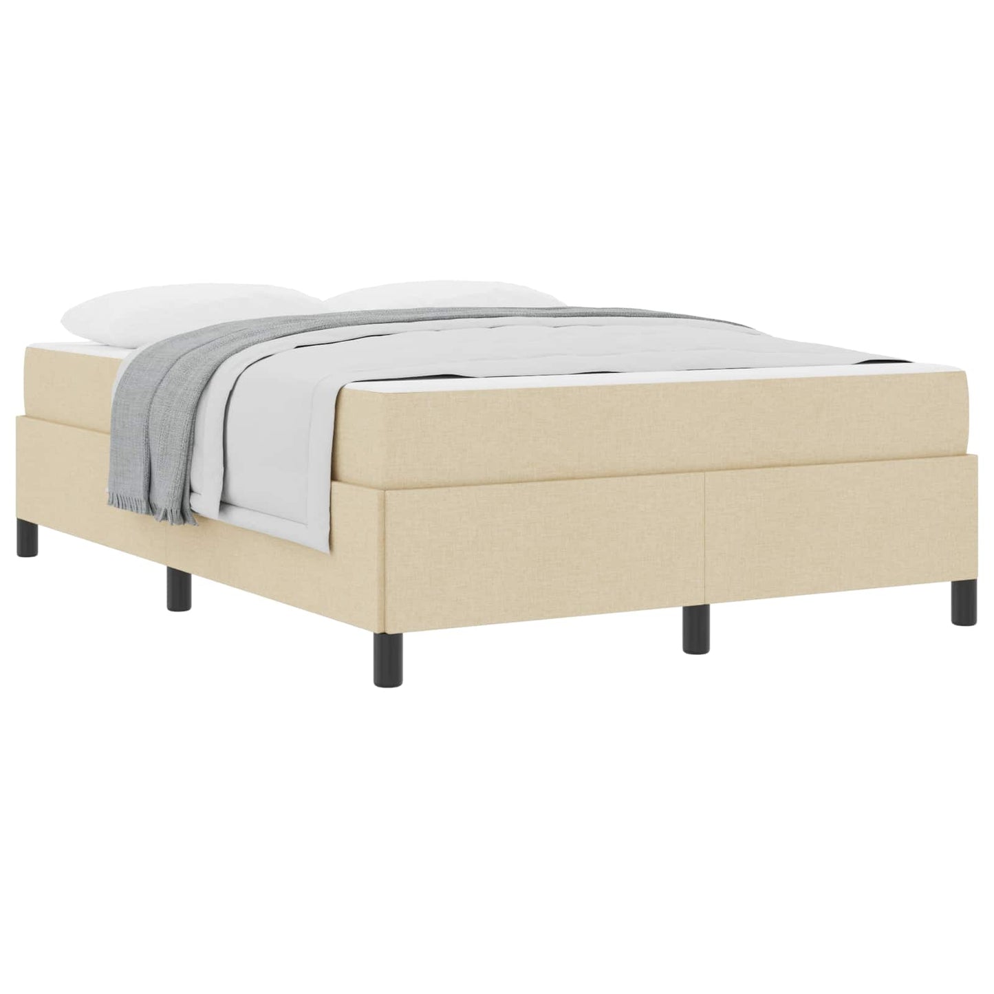 Boxspringbed Crème 160 x 200 cm Stof is nu te koop bij PeponiXL, paradijselijk wonen!