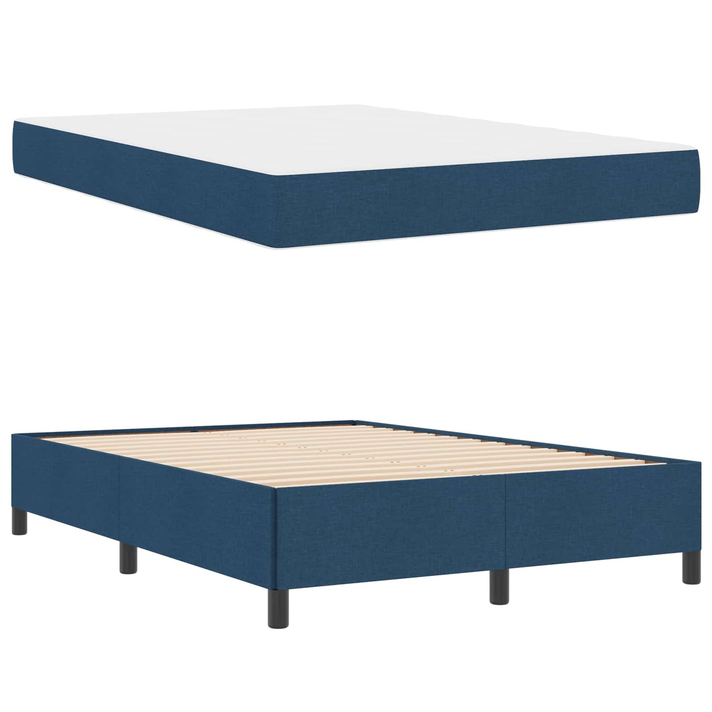 Boxspringbed Blauw 160 x 200 cm Stof is nu te koop bij PeponiXL, paradijselijk wonen!
